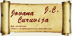Jovana Ćuruvija vizit kartica
